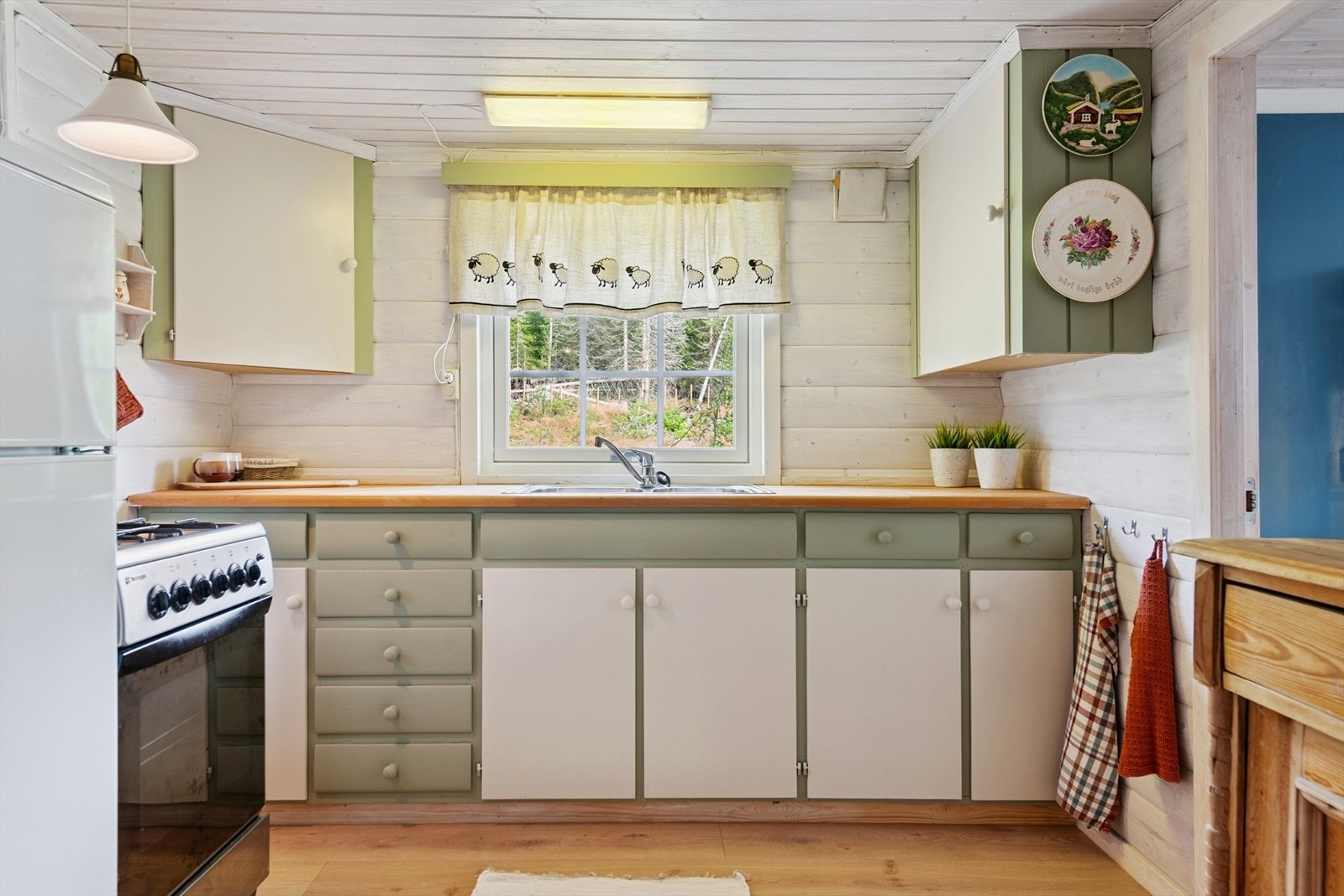 Kjøkken med malte fronter. Galleribilde