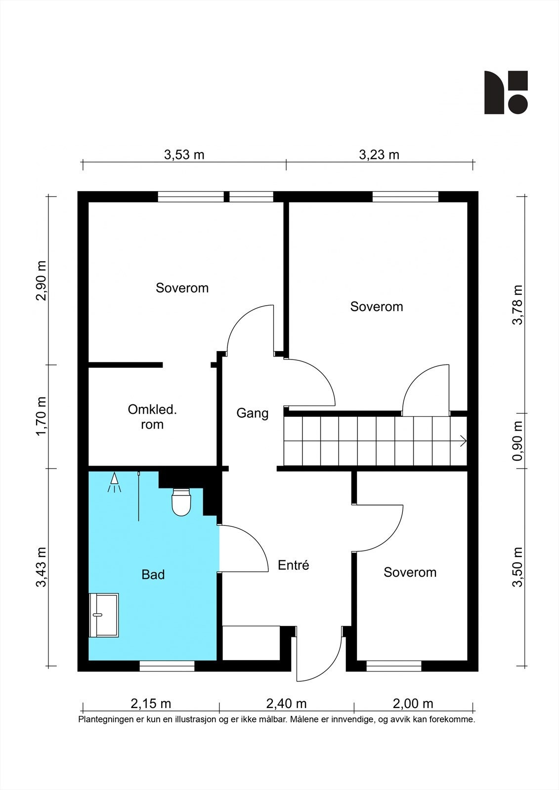 Plantegning 1. Etasje. Galleribilde