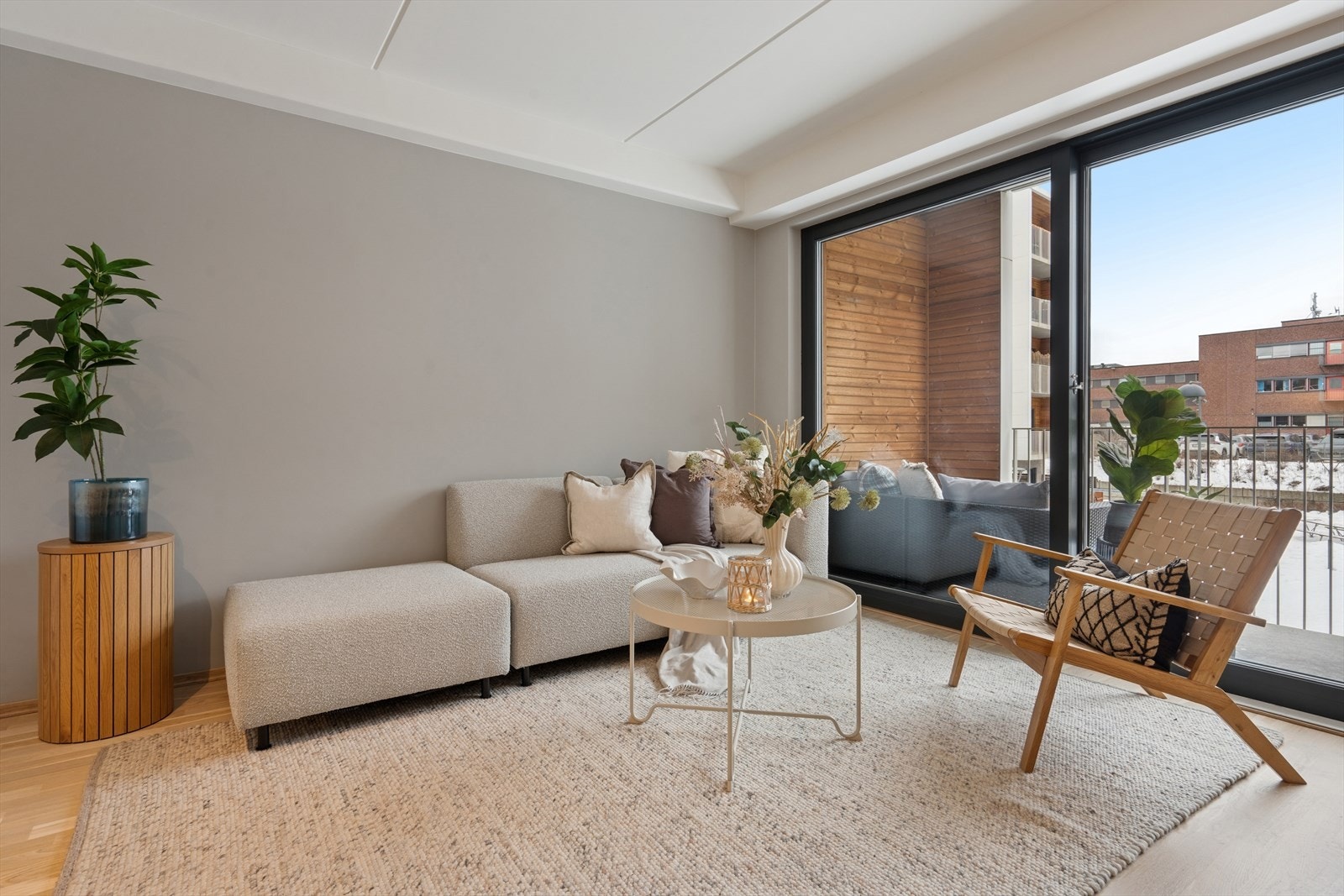 Leiligheten er malt i delikate farger Galleribilde