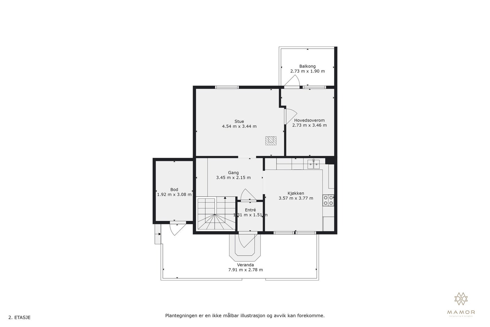 Plantegning 1. etasje Galleribilde