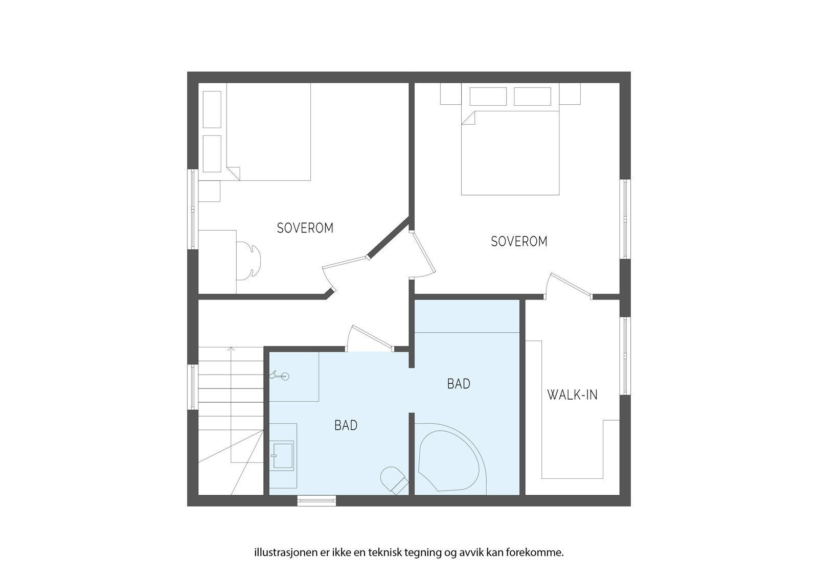 Plantegning 2. etasje Galleribilde