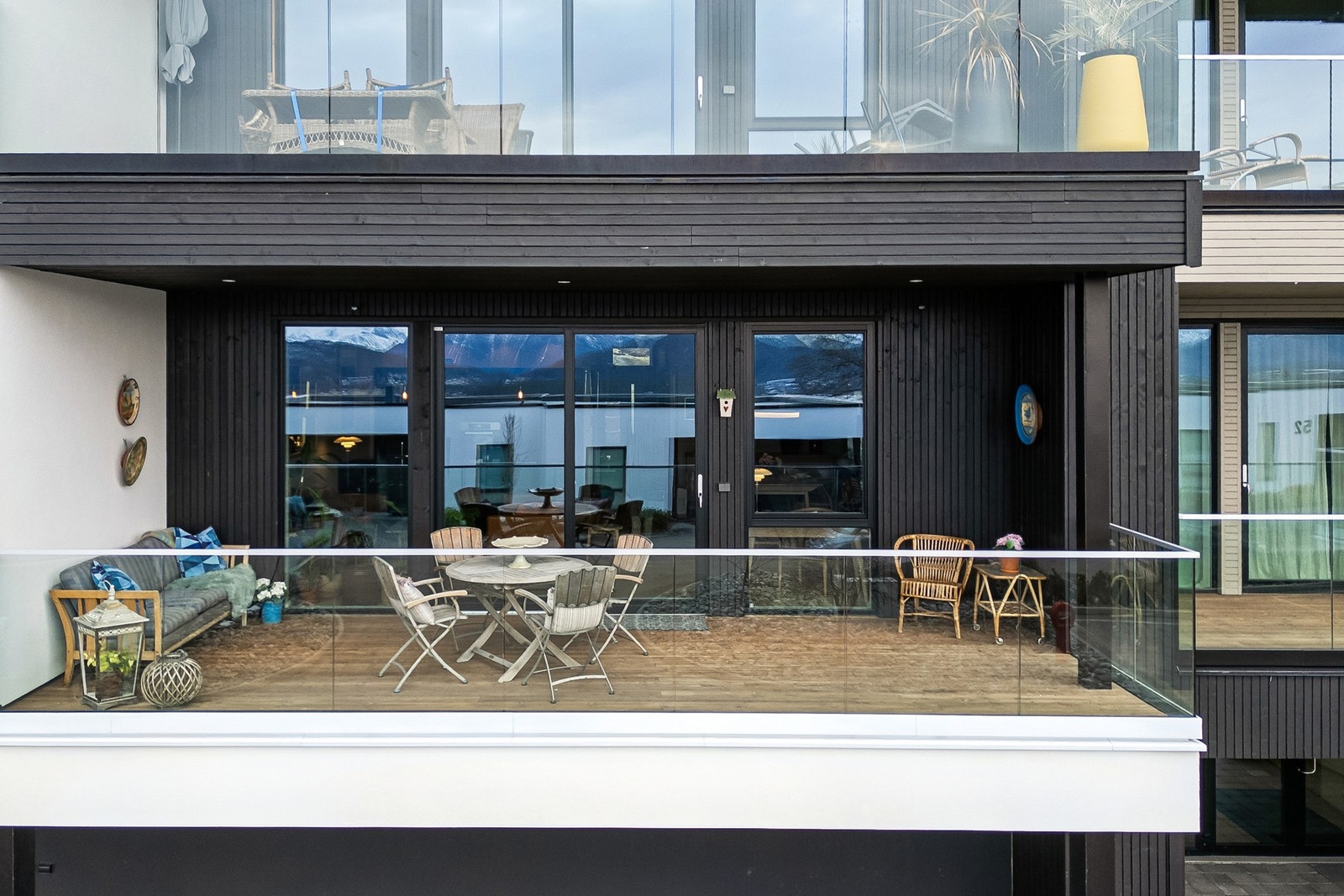 Verandaen har et areal på ca. 21 kvm. Galleribilde