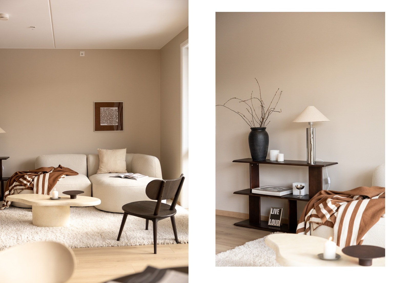 God plass for å innrede med sofa, stoler, bord og tilhørende mediemøblement. Galleribilde