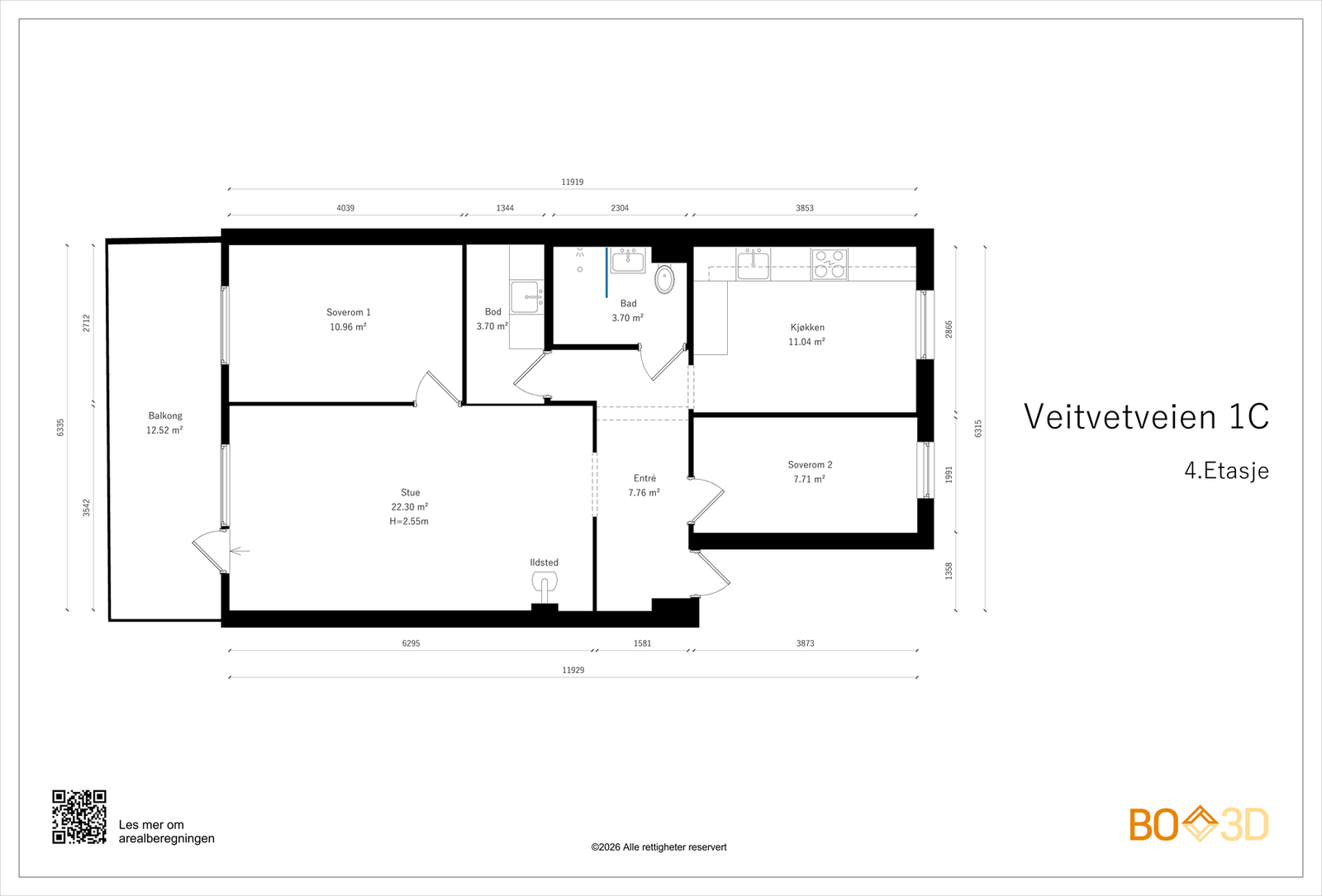 God og luftig planløsning Galleribilde