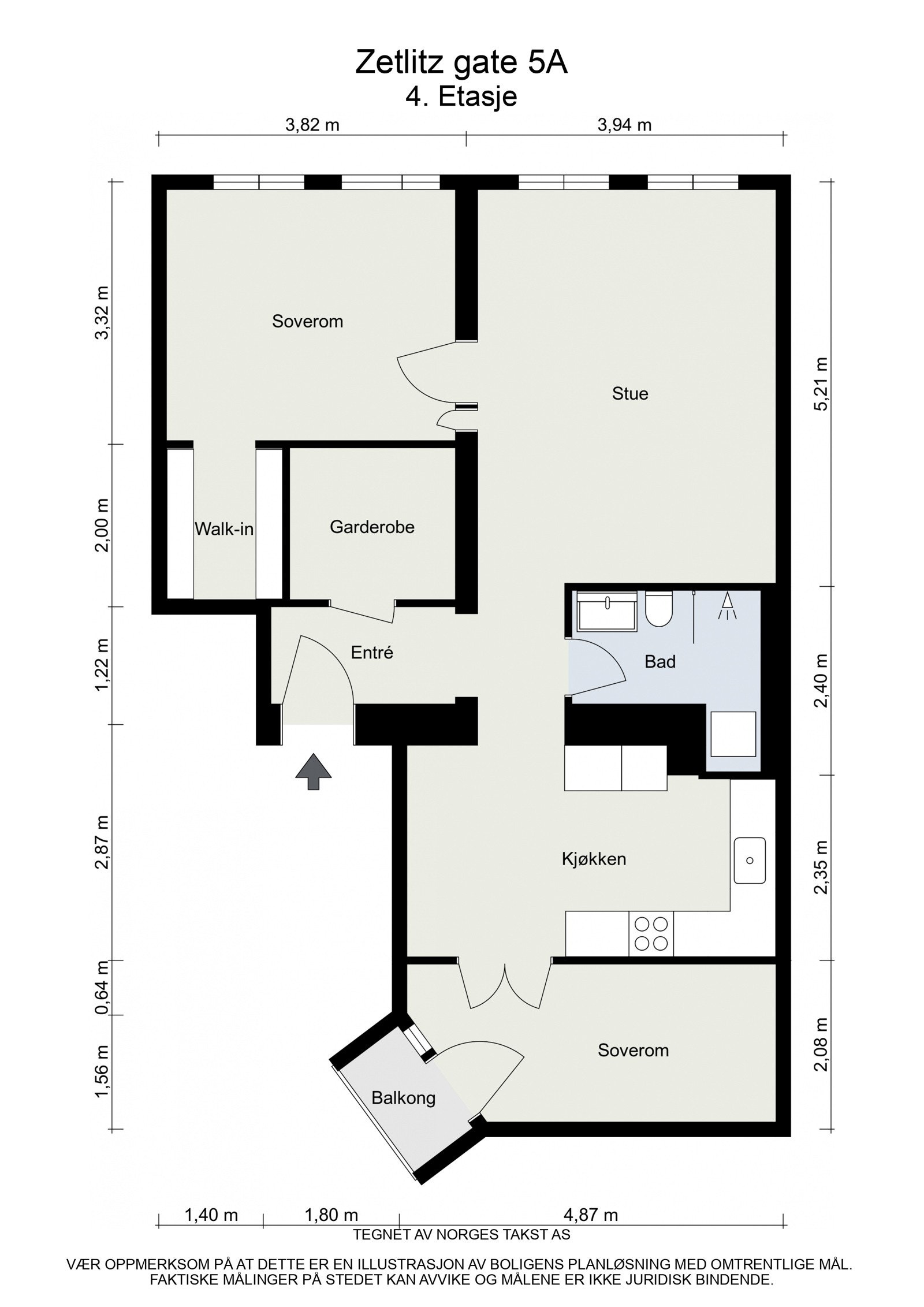 Plantegning - 4. etasje. Galleribilde