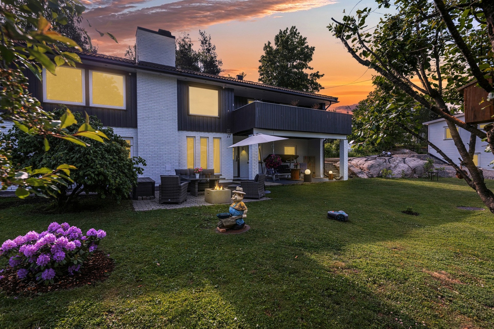 Det ble drenert rundt huset i 2023. Galleribilde