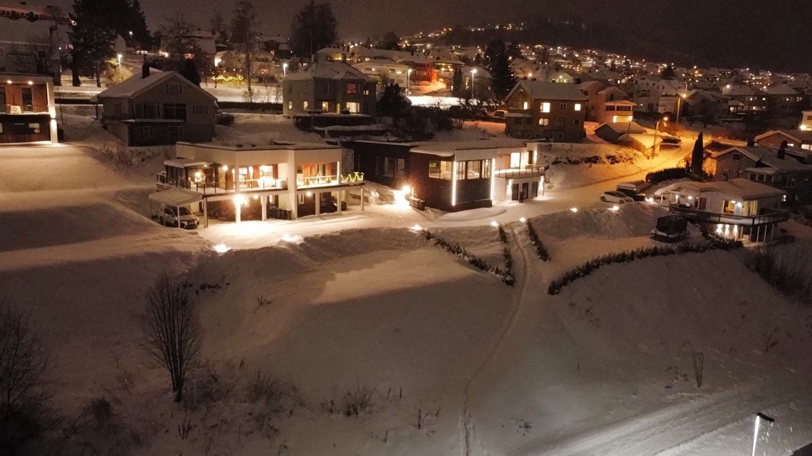 Dronebilde vinter Galleribilde