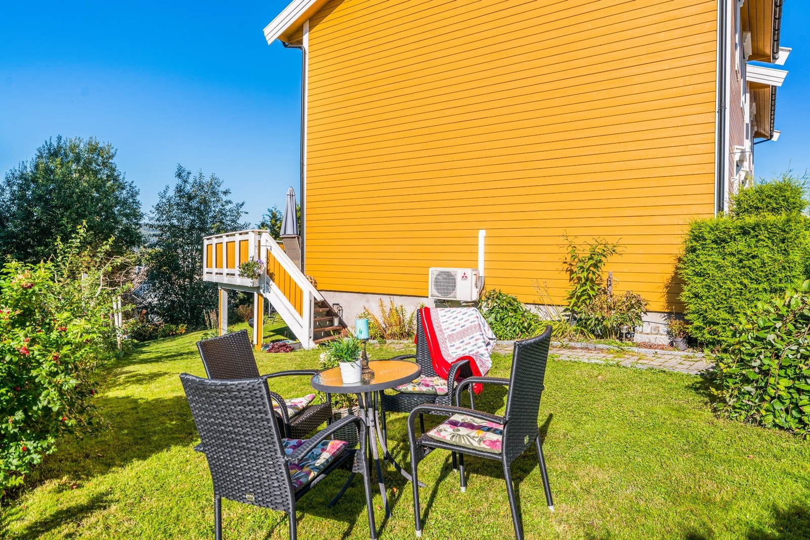 Hagedelen er seksjonert ut som eksklusivt areal for denne seksjonen. Galleribilde