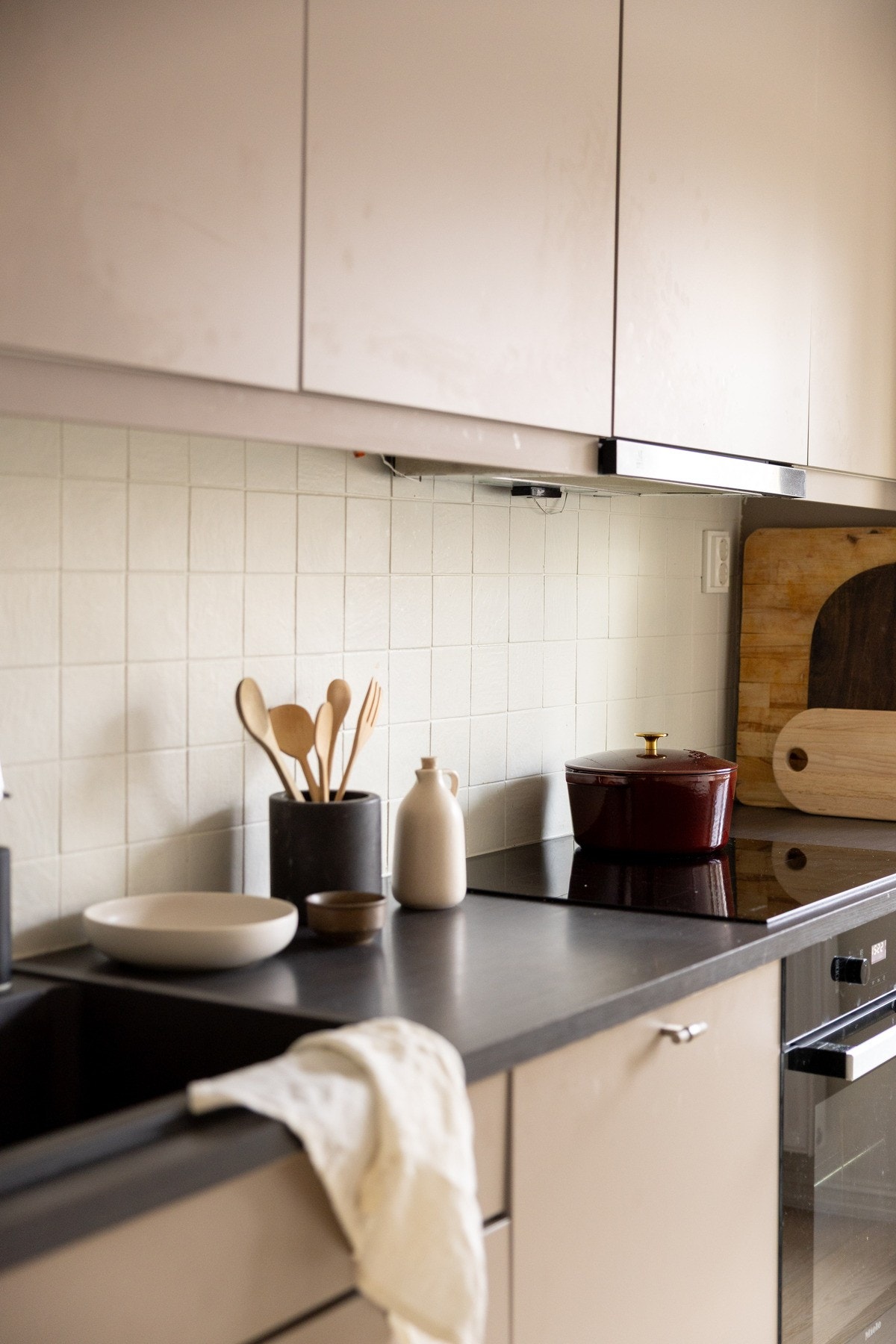 Vakre fliser over kjøkkenbenken. Galleribilde