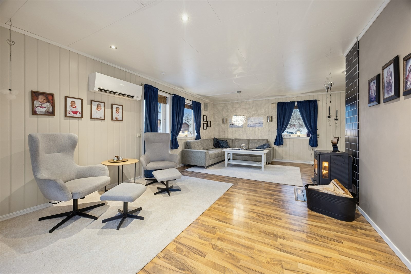 For effektiv oppvarming er det installert en varmepumpe i 2018. Galleribilde