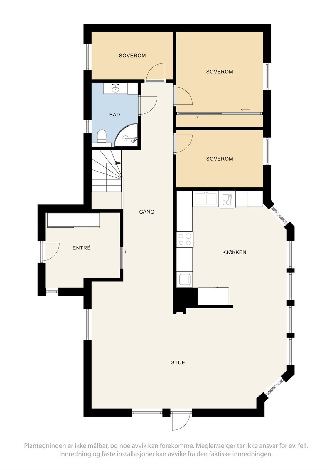 Plantegning 1. etasje. Galleribilde