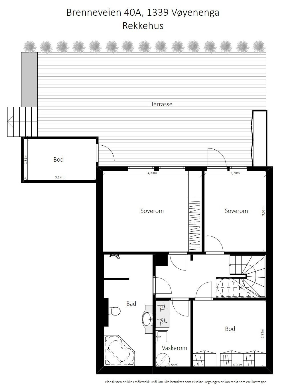 Plantegning underetasje. Galleribilde