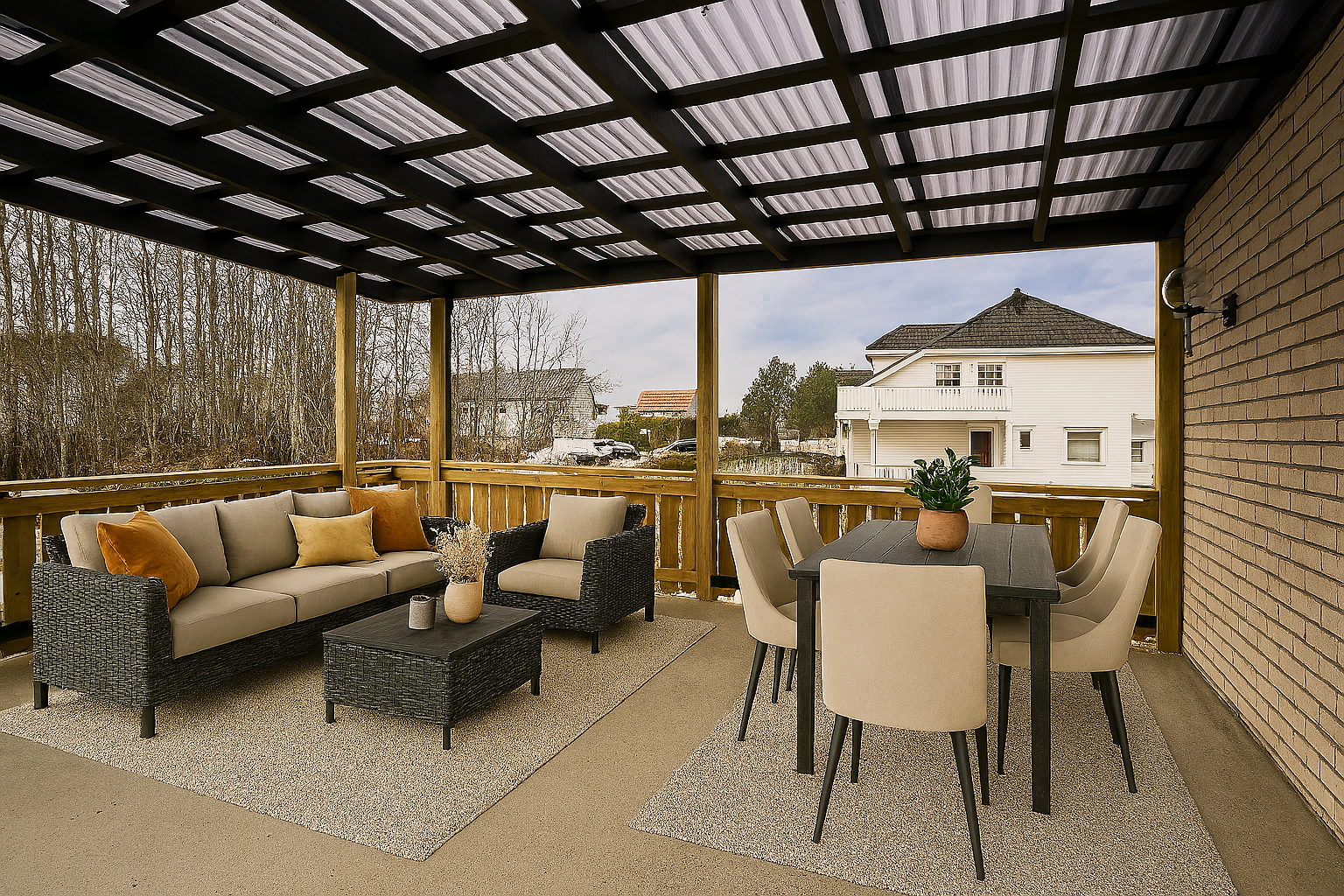 Terrasse bilde er KI redigert Galleribilde