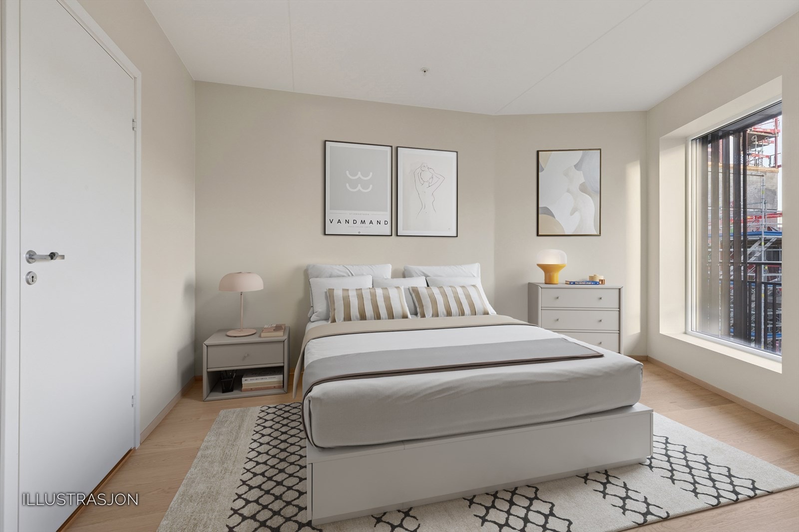 Hovedsoverom med adkomst til bad. Galleribilde