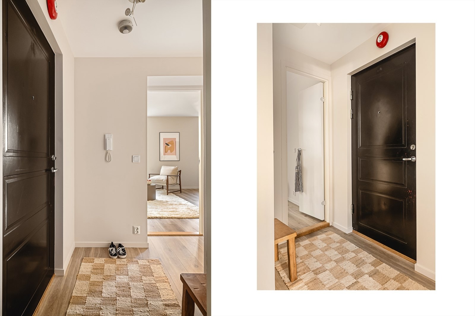 Dørtelefonen gjør det enkelt og praktisk å slippe gjester inn på hoveddøren. Galleribilde