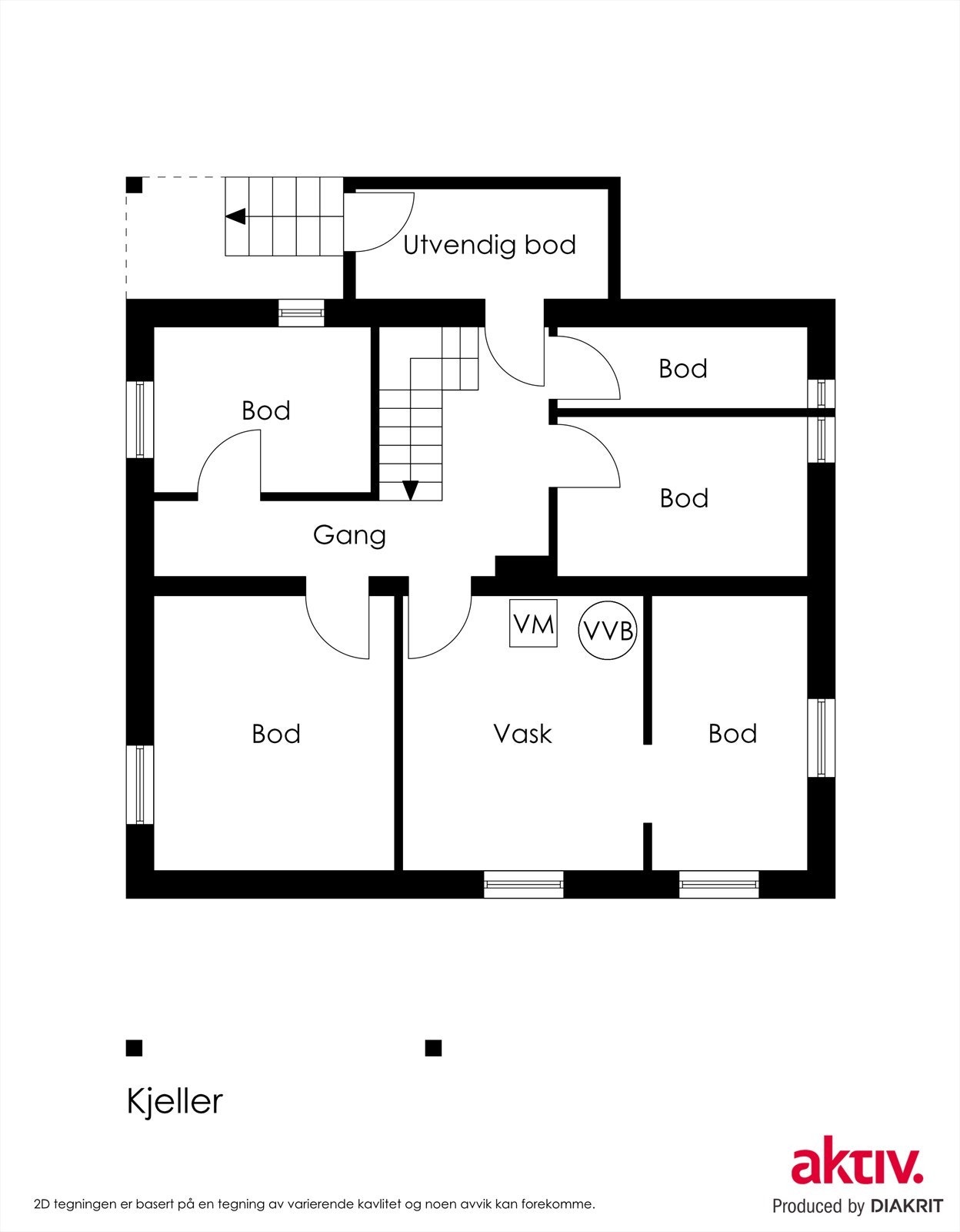 Plantegning kjeller Galleribilde