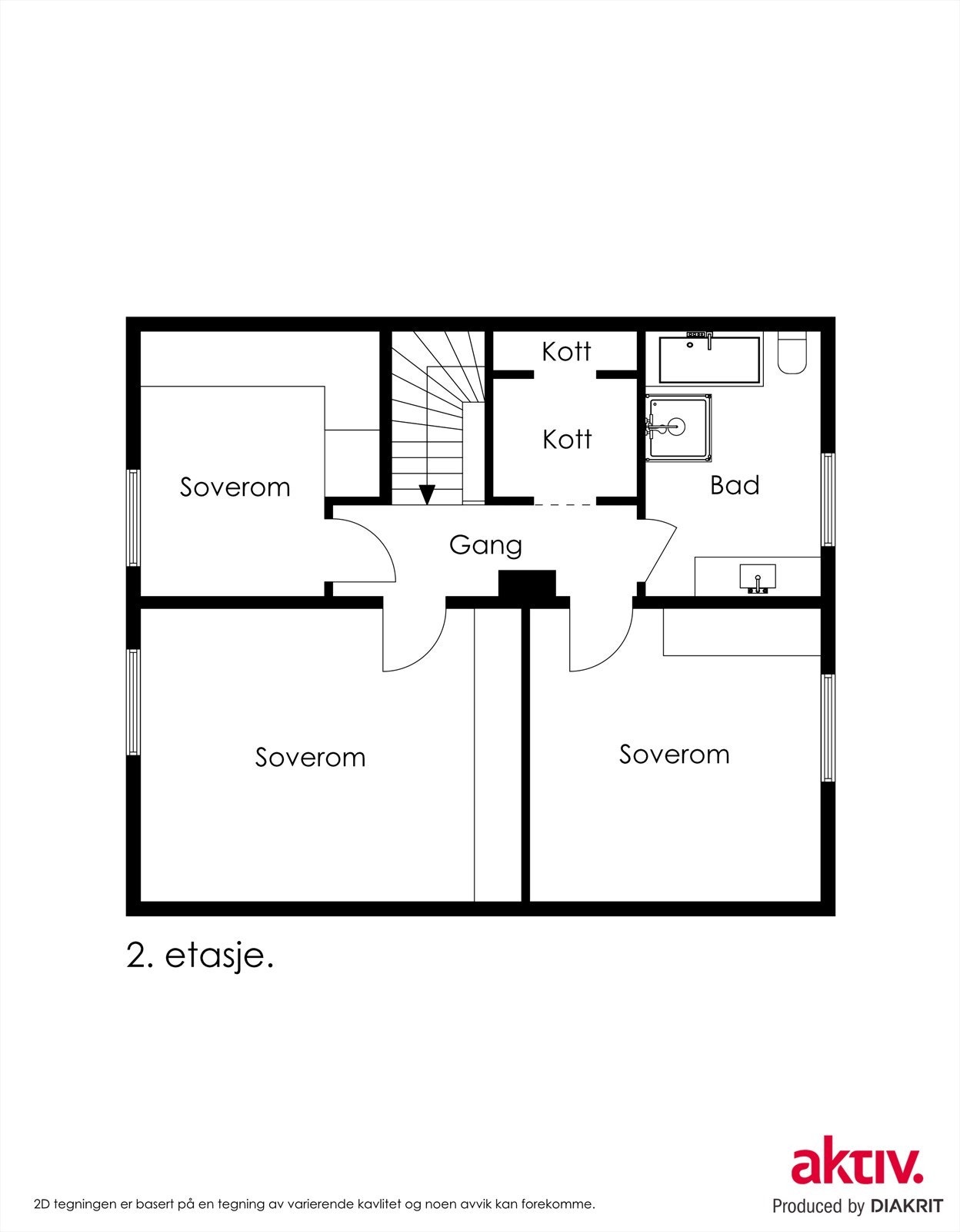 Plantegning 2. etasje Galleribilde
