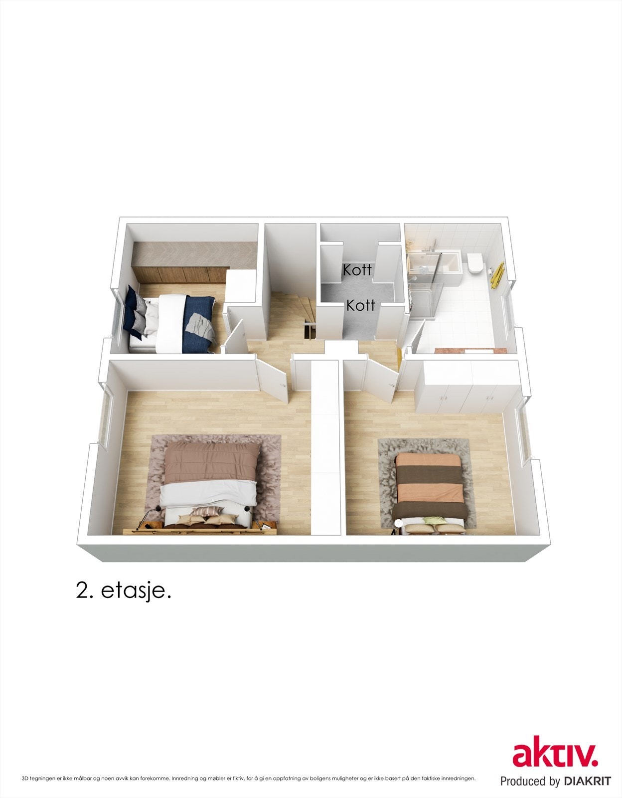 Plantegning 2. etasje Galleribilde