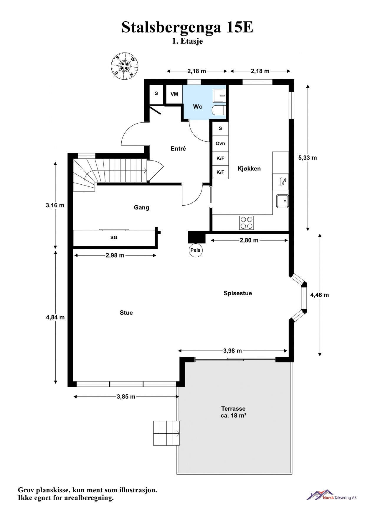 Plantegning 1. etasje Galleribilde