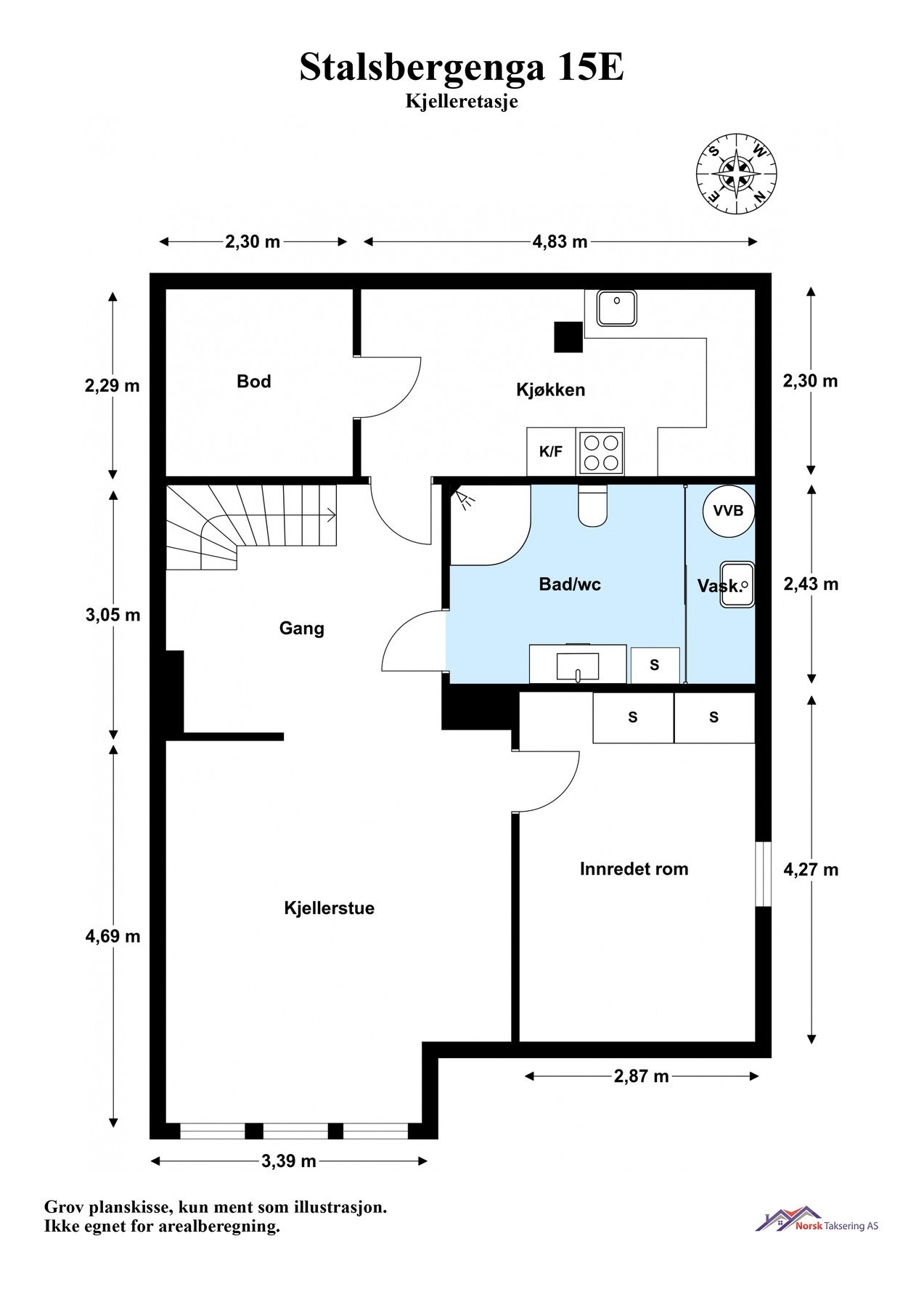 Plantegning Kjelleretasje Galleribilde