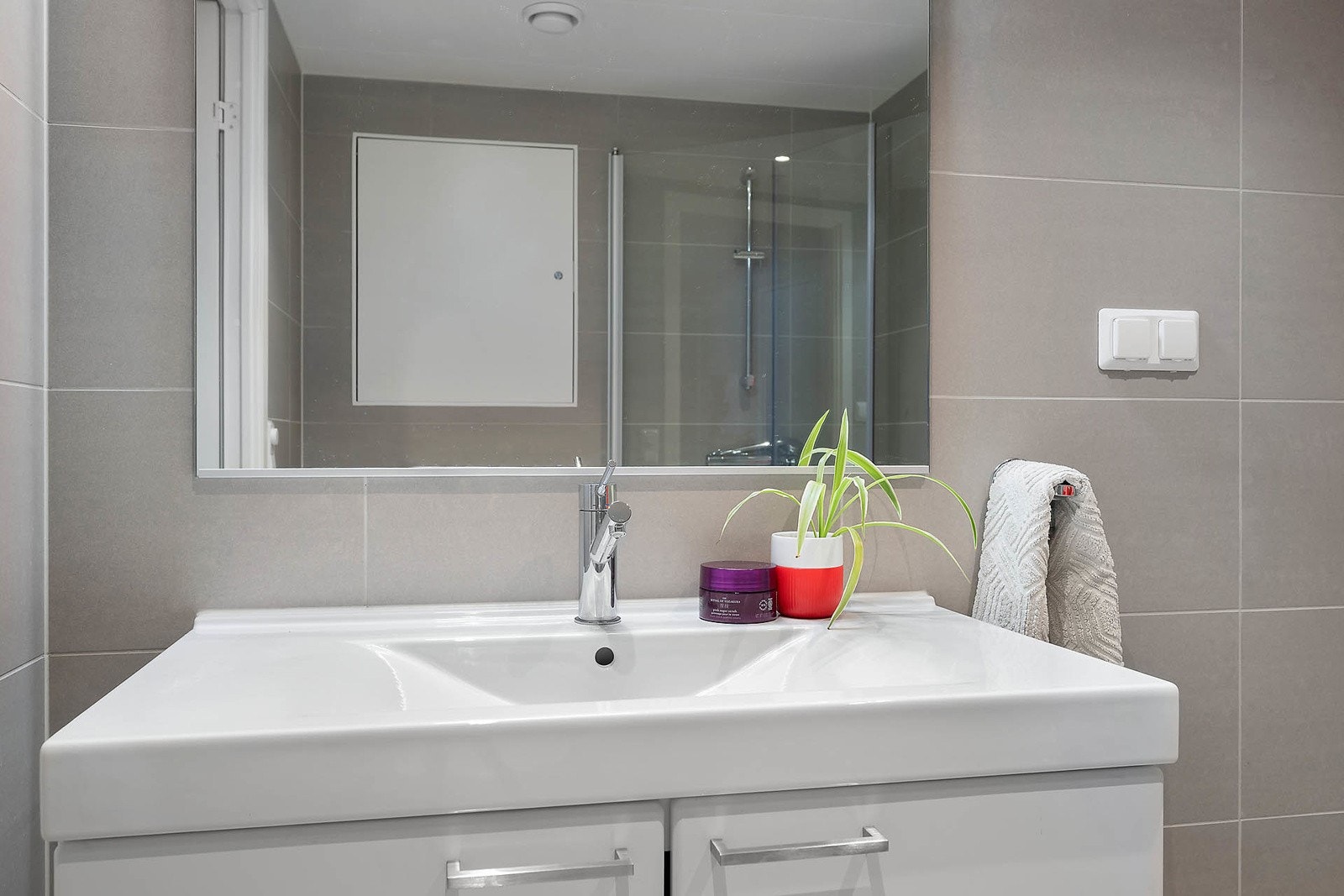 Det er opplegg for vaskemaskin og tørketrommel. Galleribilde