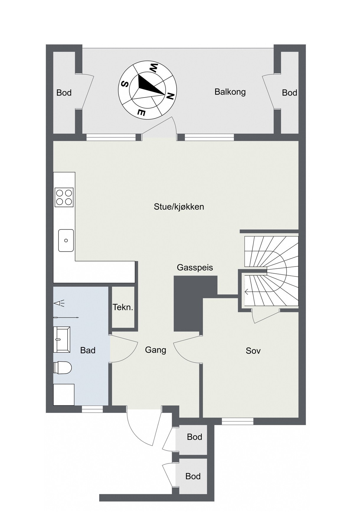 Plantegning hovedplan Galleribilde