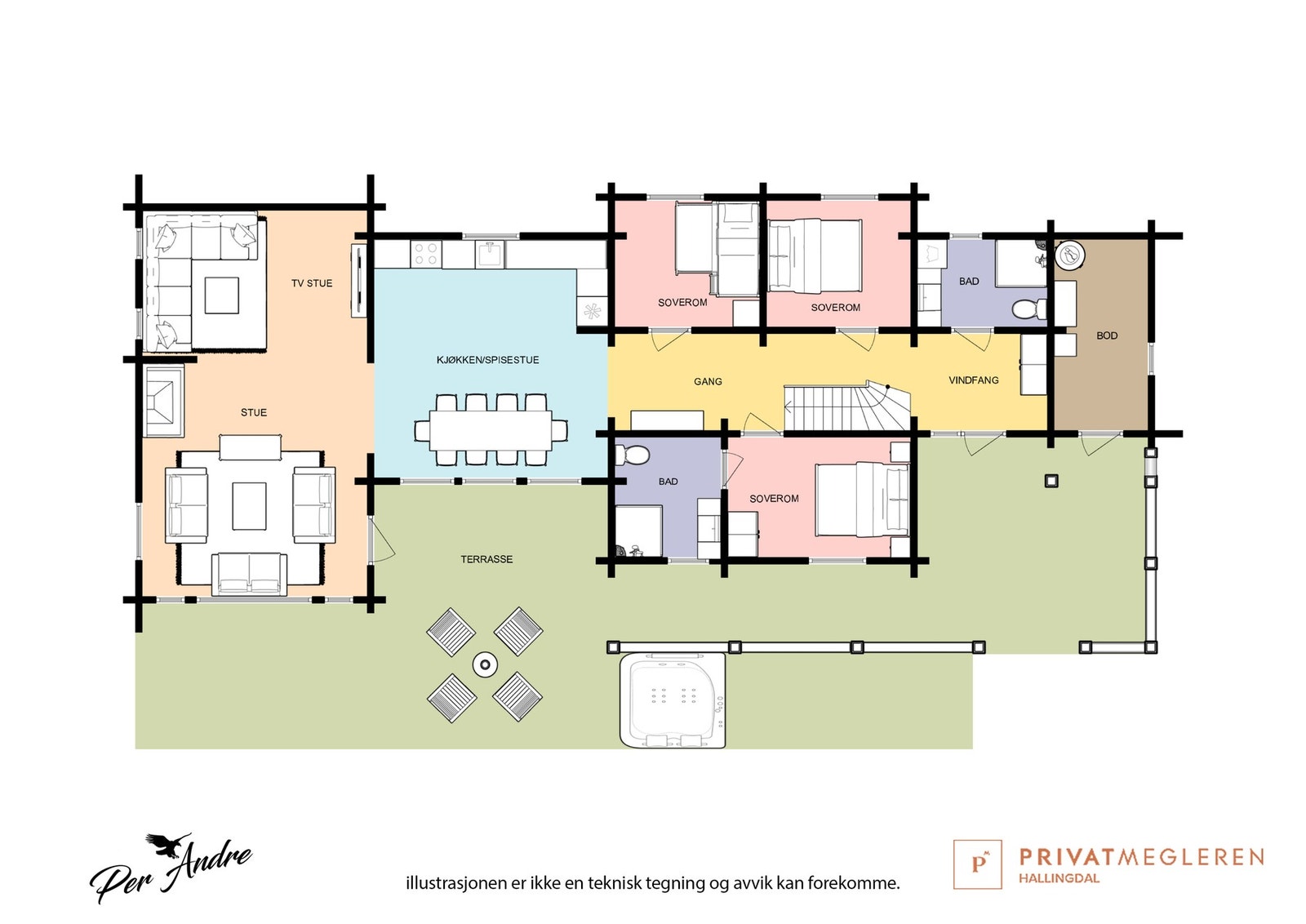 Plantegning av første etasje. Galleribilde