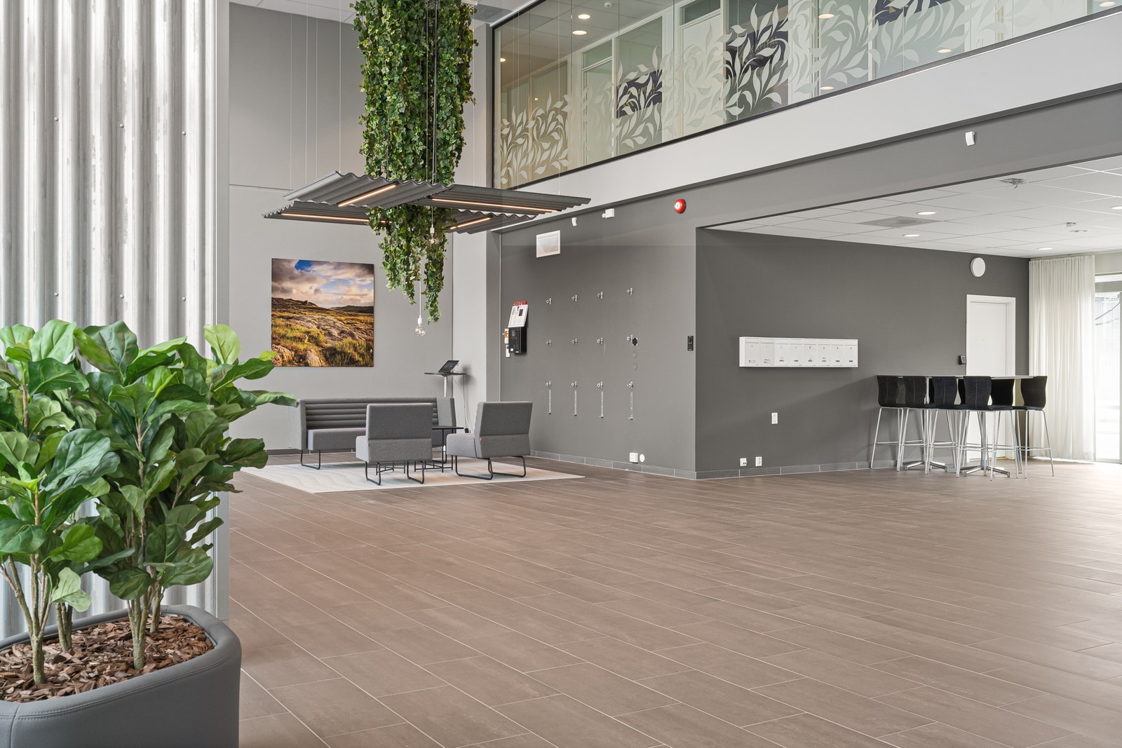 Nyoppusset og innbydende resepsjonsområde Galleribilde