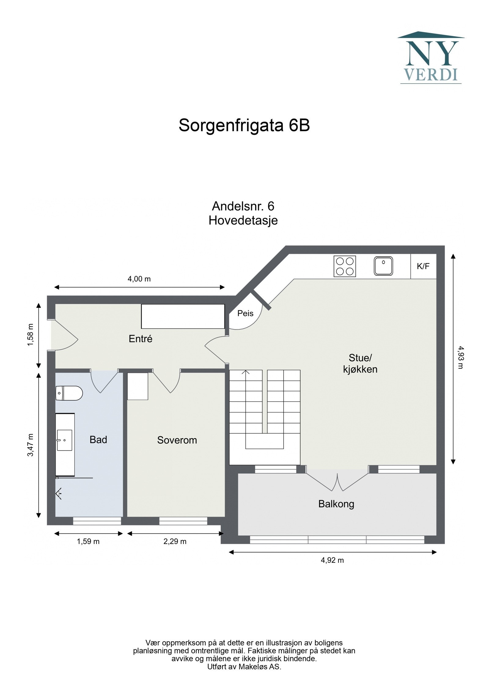 Plantegning 1. etasje hoveddel. Galleribilde