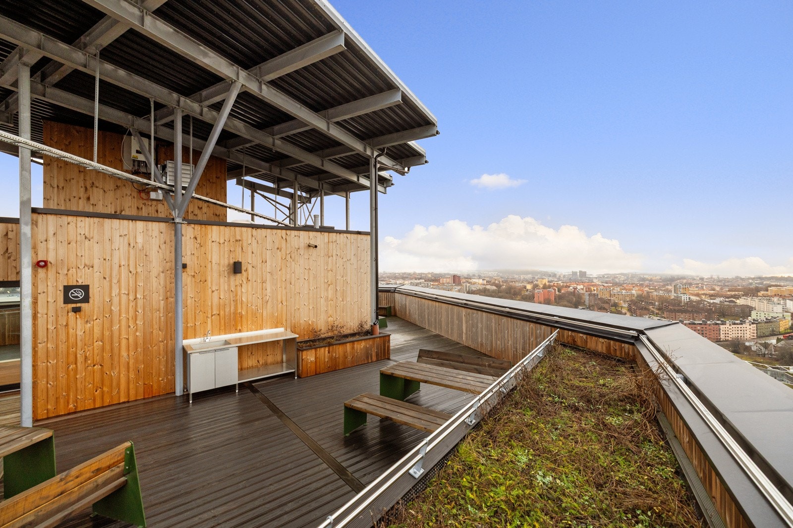 Som beboer har du tilgang til sameiets to takterrasser. Galleribilde