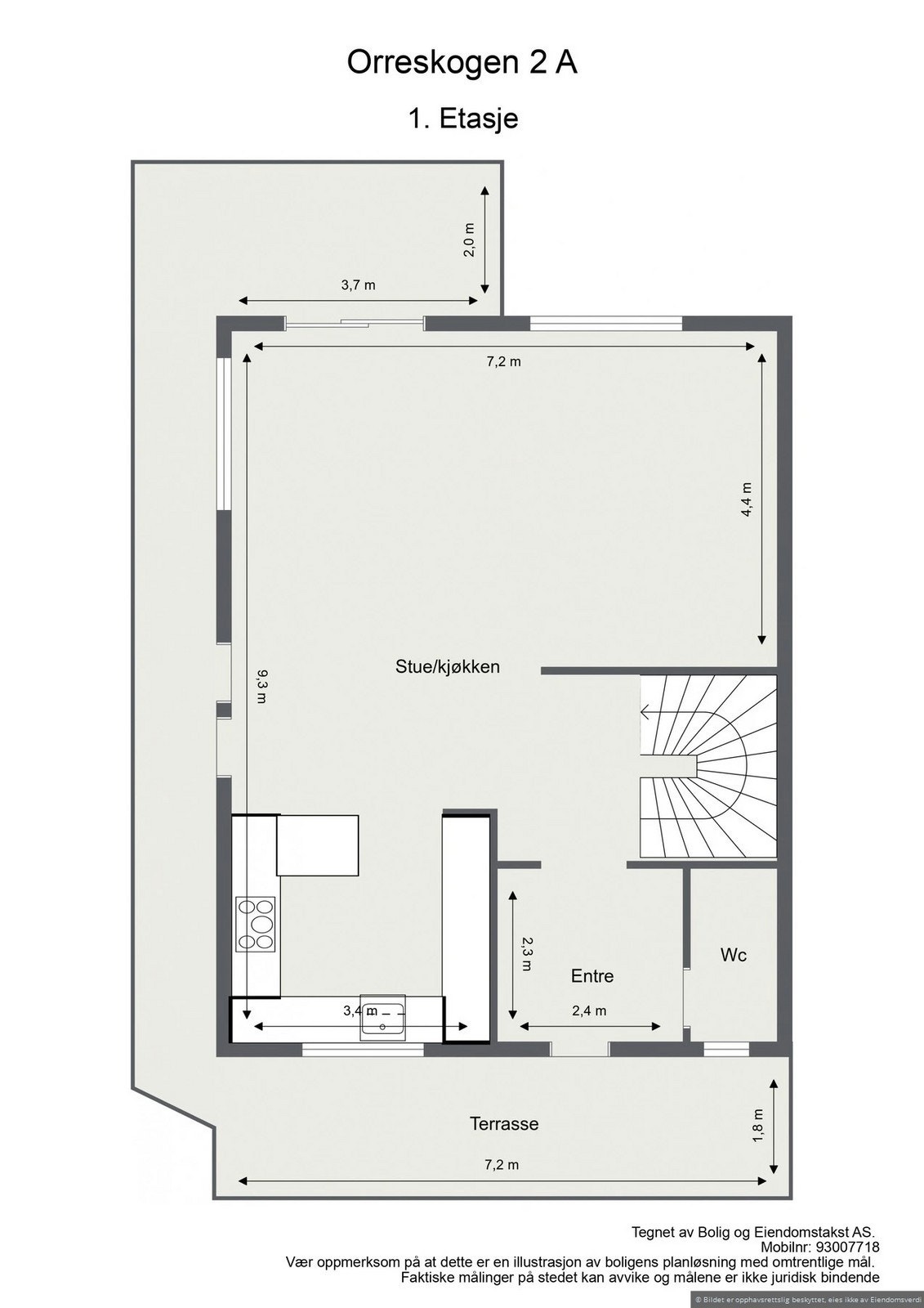 Plantegning 1. Etasje Galleribilde
