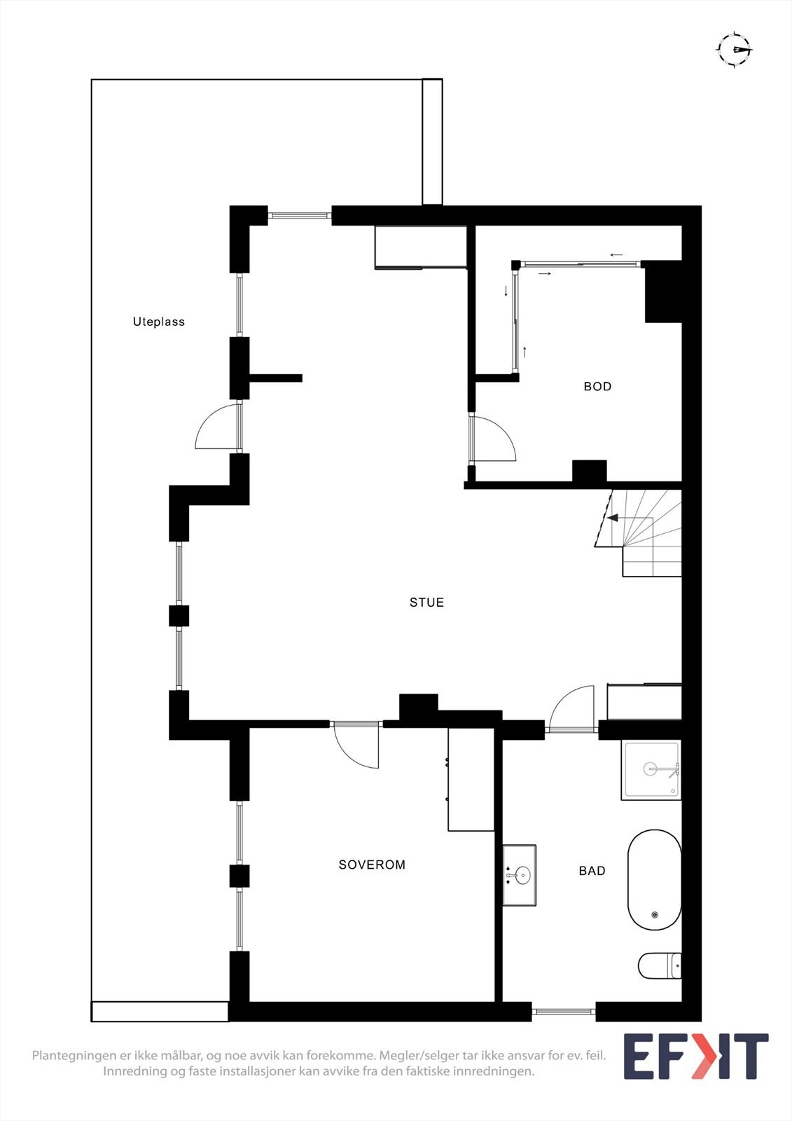Planløsning underetasjen Galleribilde