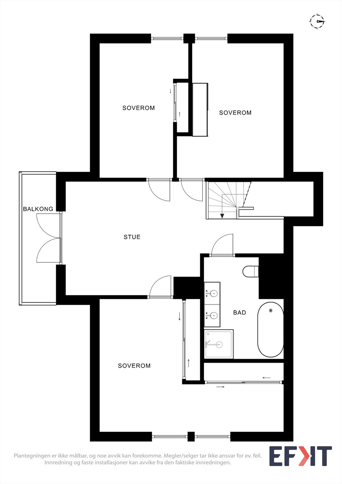 Planløsning 2. etasje Galleribilde