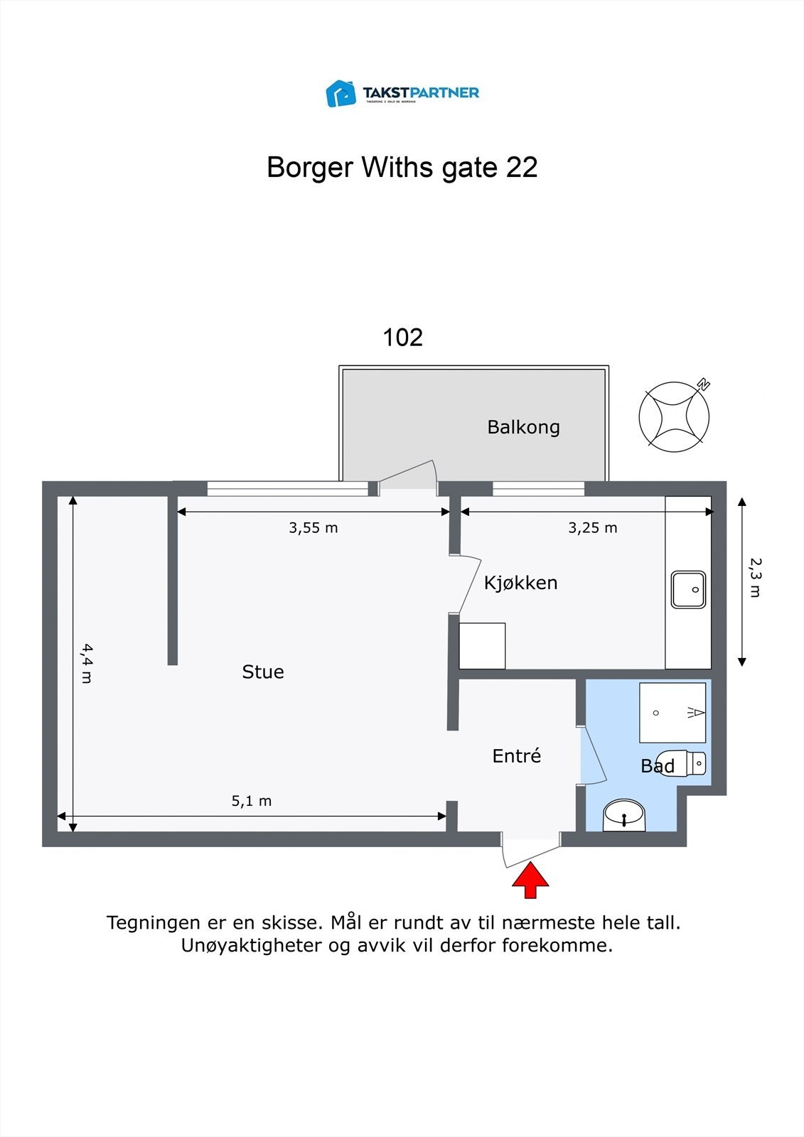 Plantegning (avvik kan forekomme). Det skal legges opp vann i stuen for å kunne flytte kjøkkenet og etablere et soverom i dagens kjøkkenrom. Galleribilde