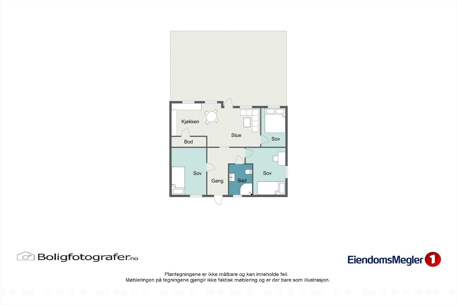 Leilighetens planløsning. Galleribilde