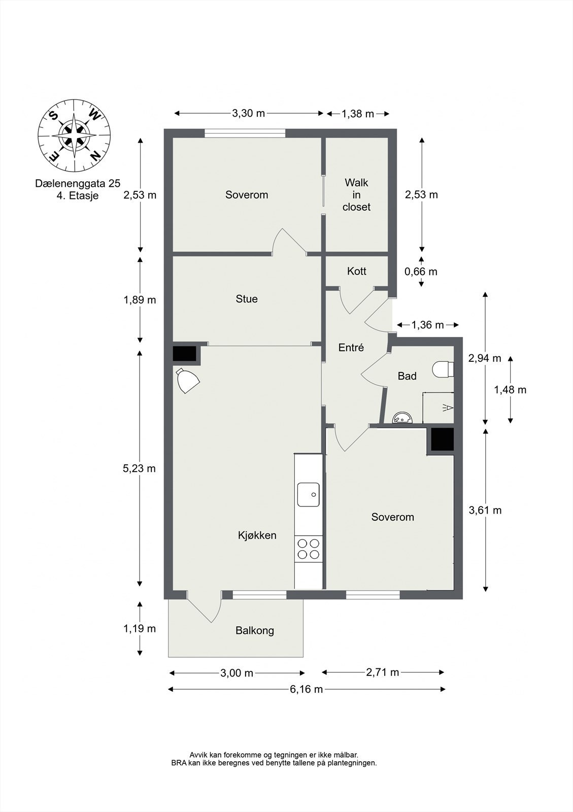Alternativ plantegning dersom man ønsker å lage et ekstra rom. Se salgsoppgaven for mer informasjon. Galleribilde