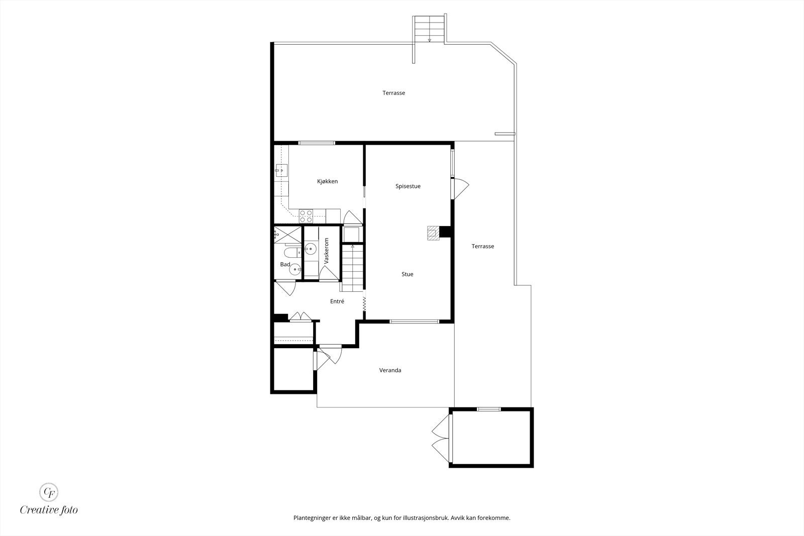 Plantegning 1. etasje Galleribilde
