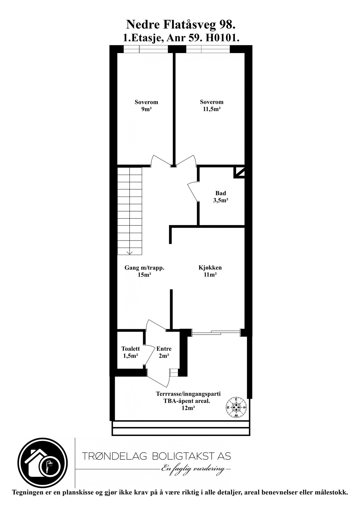 Planskisse 1. etasje. Galleribilde