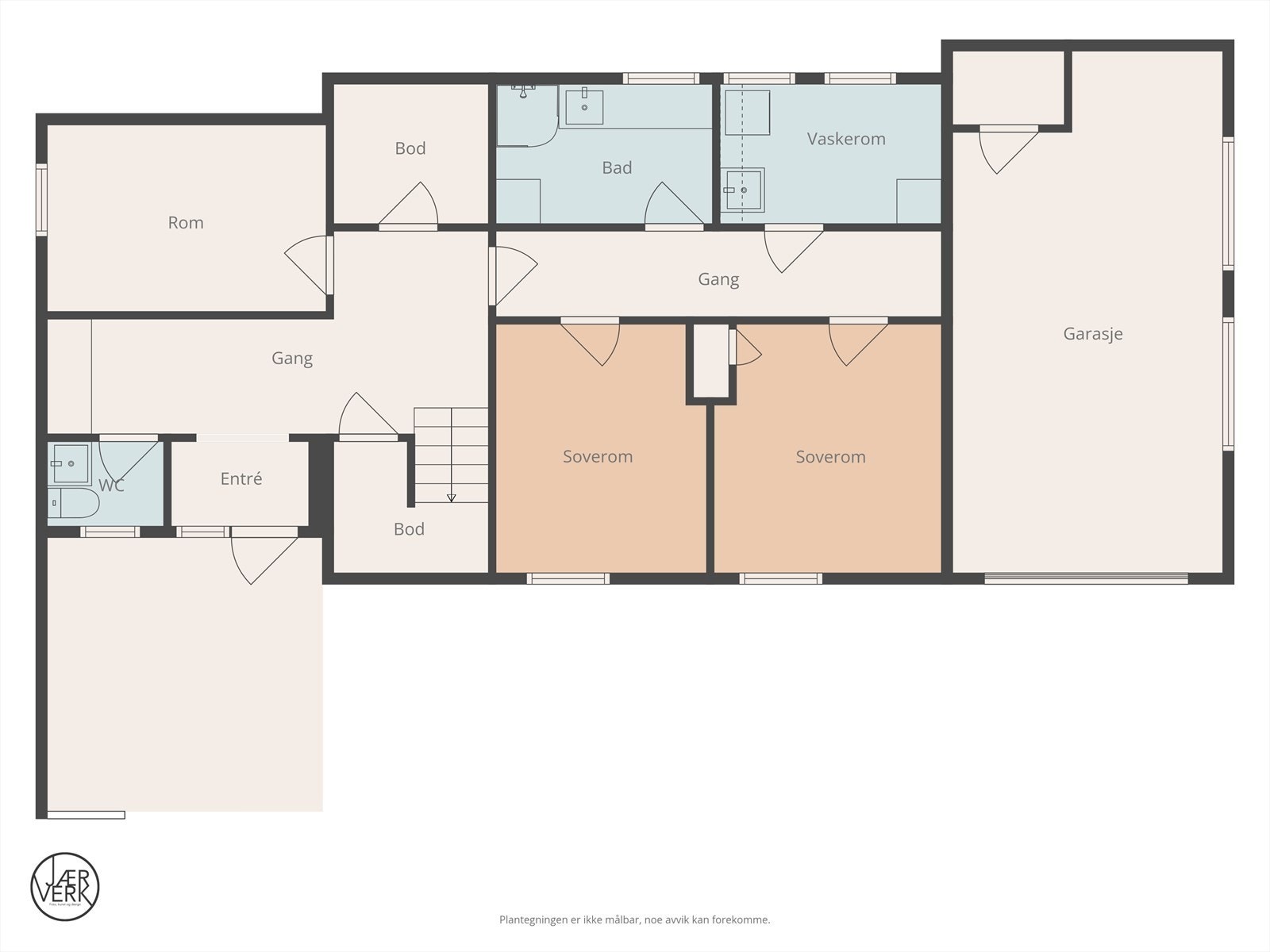 Plantegning 1. etasje Galleribilde