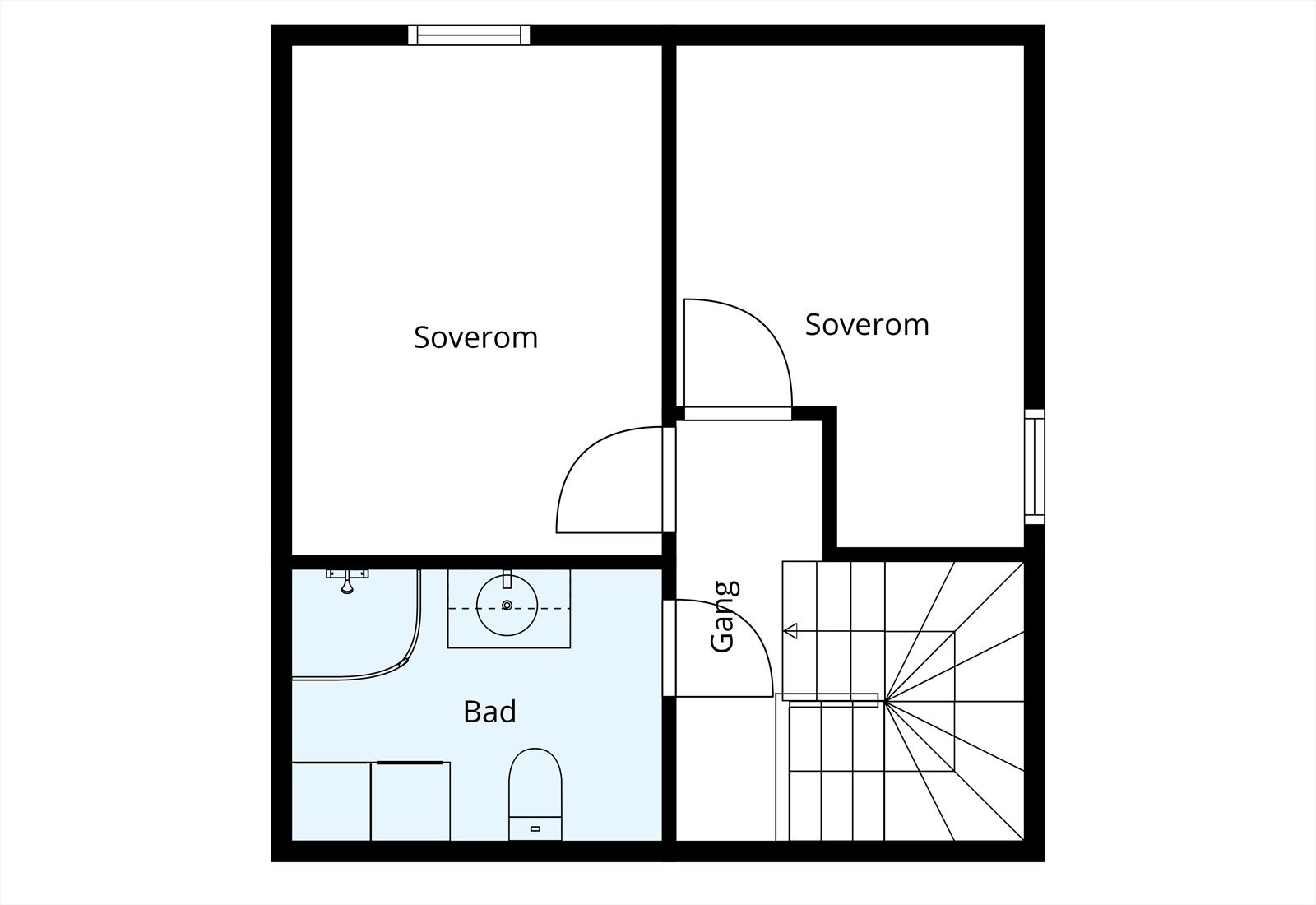 Planløsning loftsetasje Galleribilde
