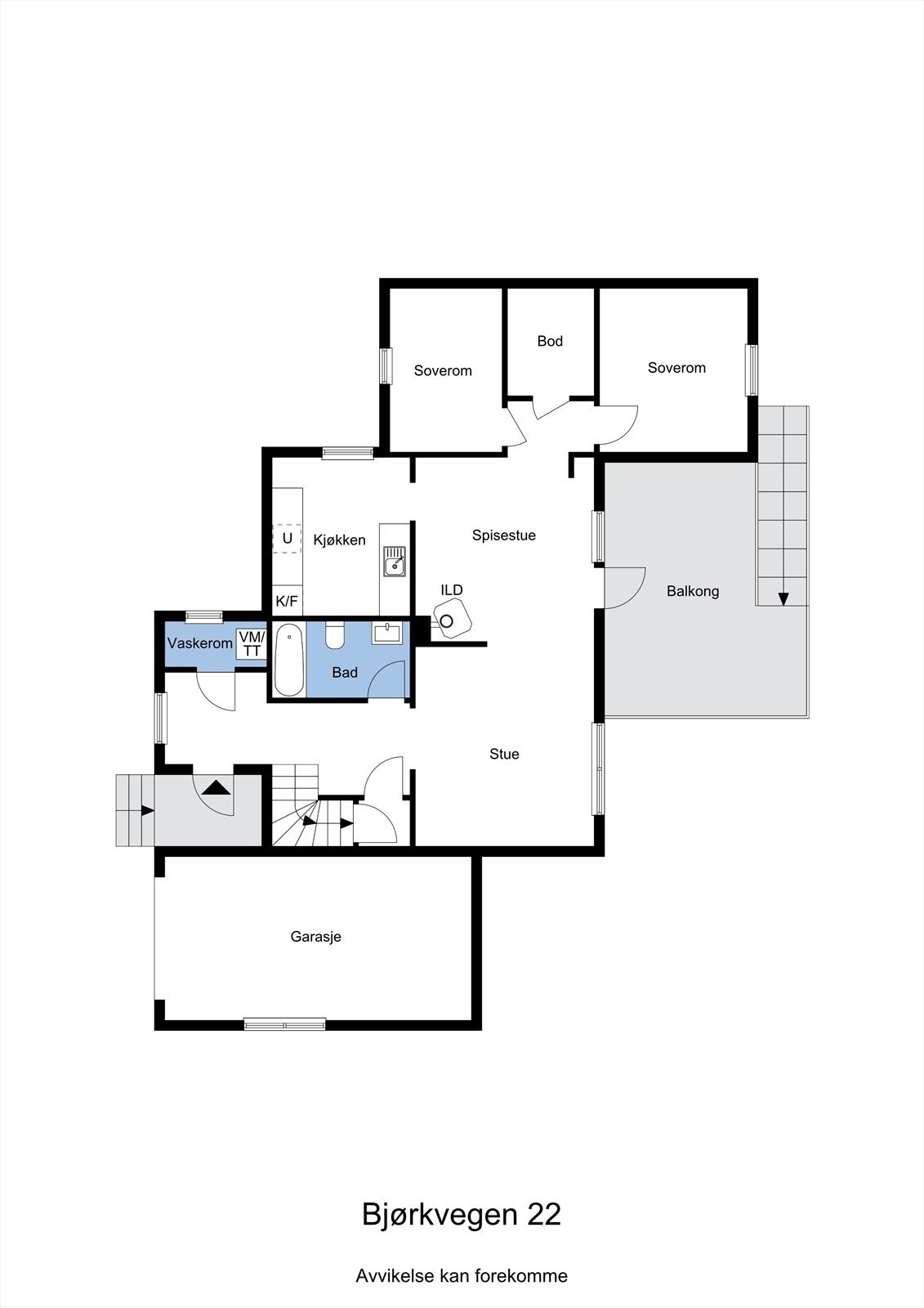 Planskisse 1. etasje Galleribilde