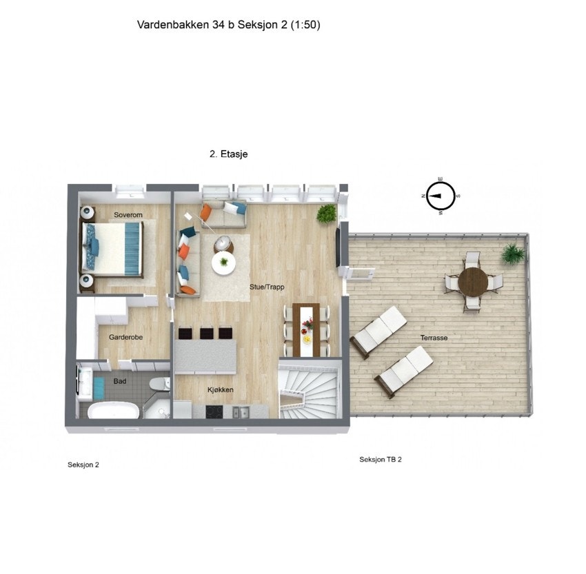 Plantegning 2. etasje Galleribilde