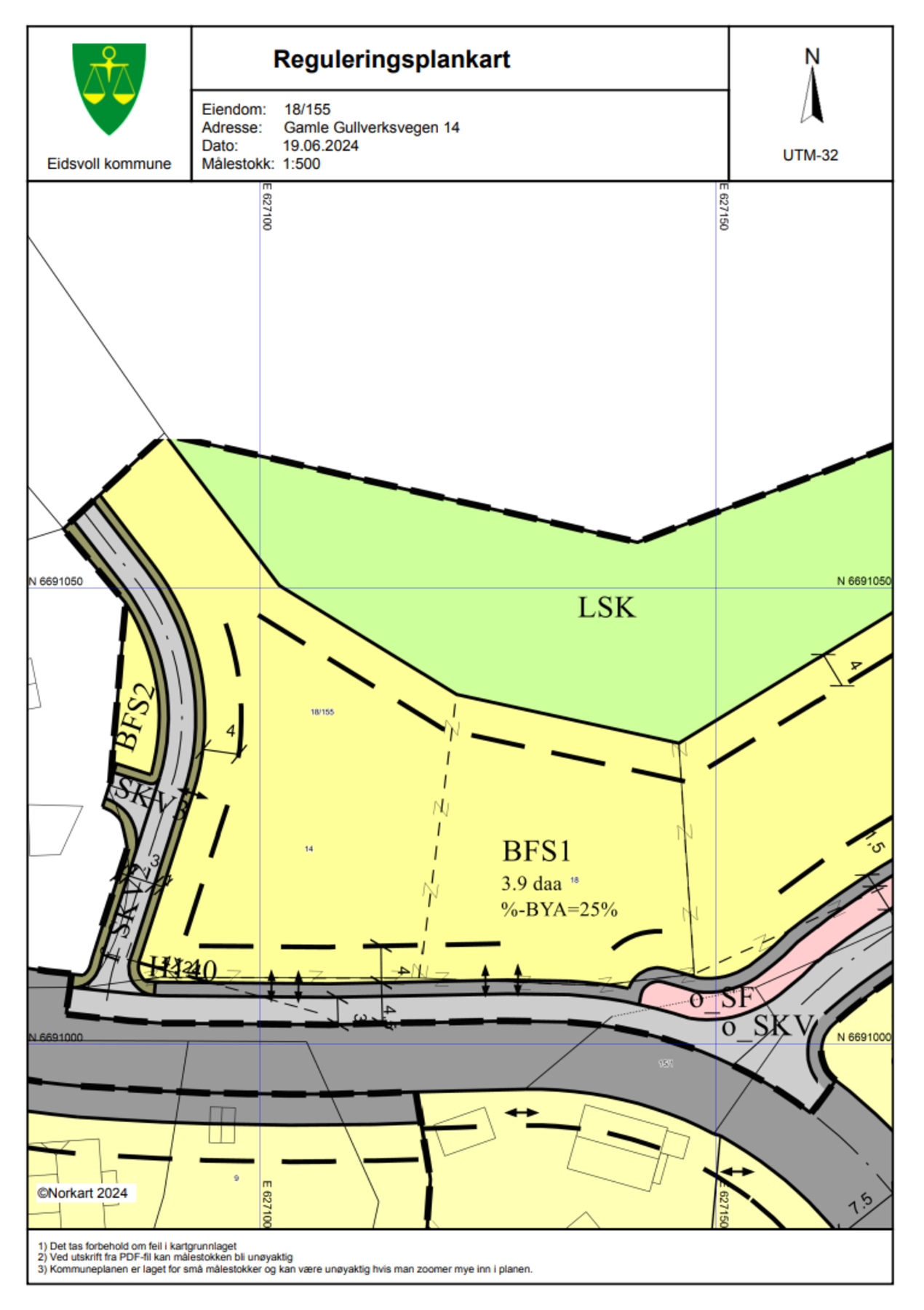 Reguleringsplankart. Galleribilde
