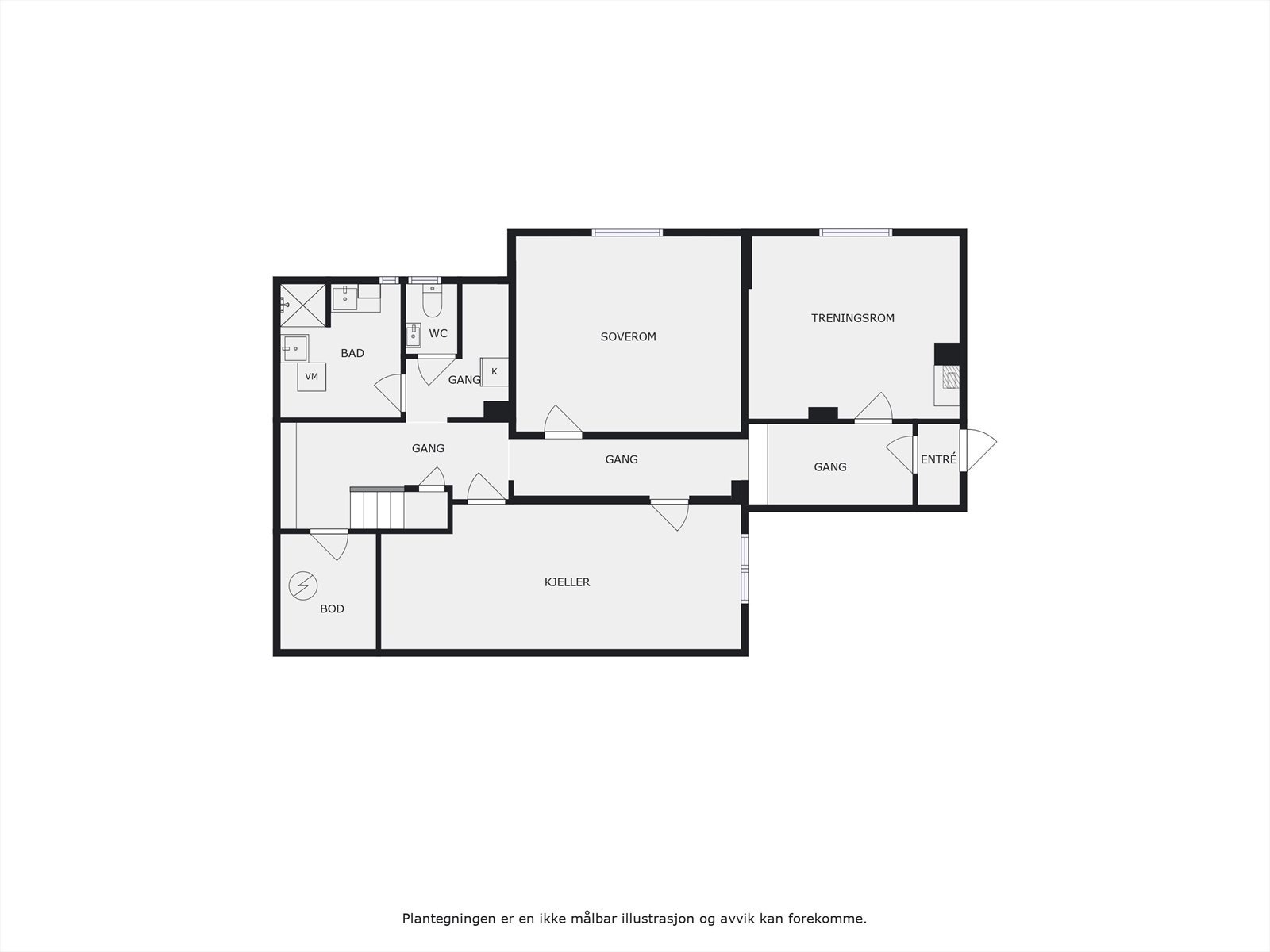 Plantegning kjeller Galleribilde