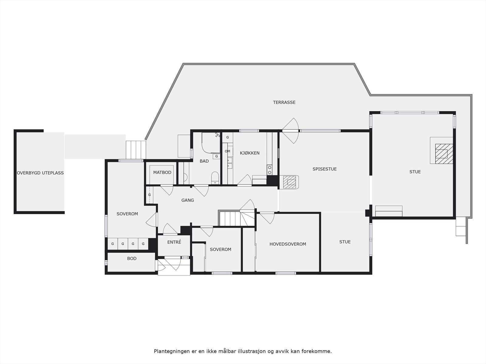 Plantegning 1. etasje. Galleribilde
