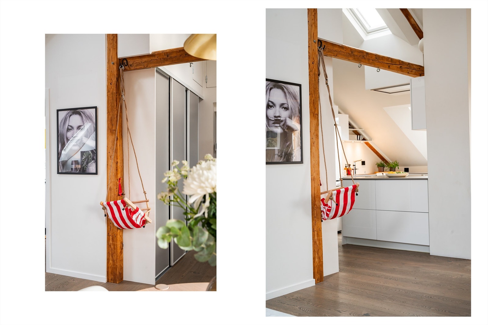 Leiligheten er full av unike detaljer som kombinerer det historiske med det moderne. Galleribilde