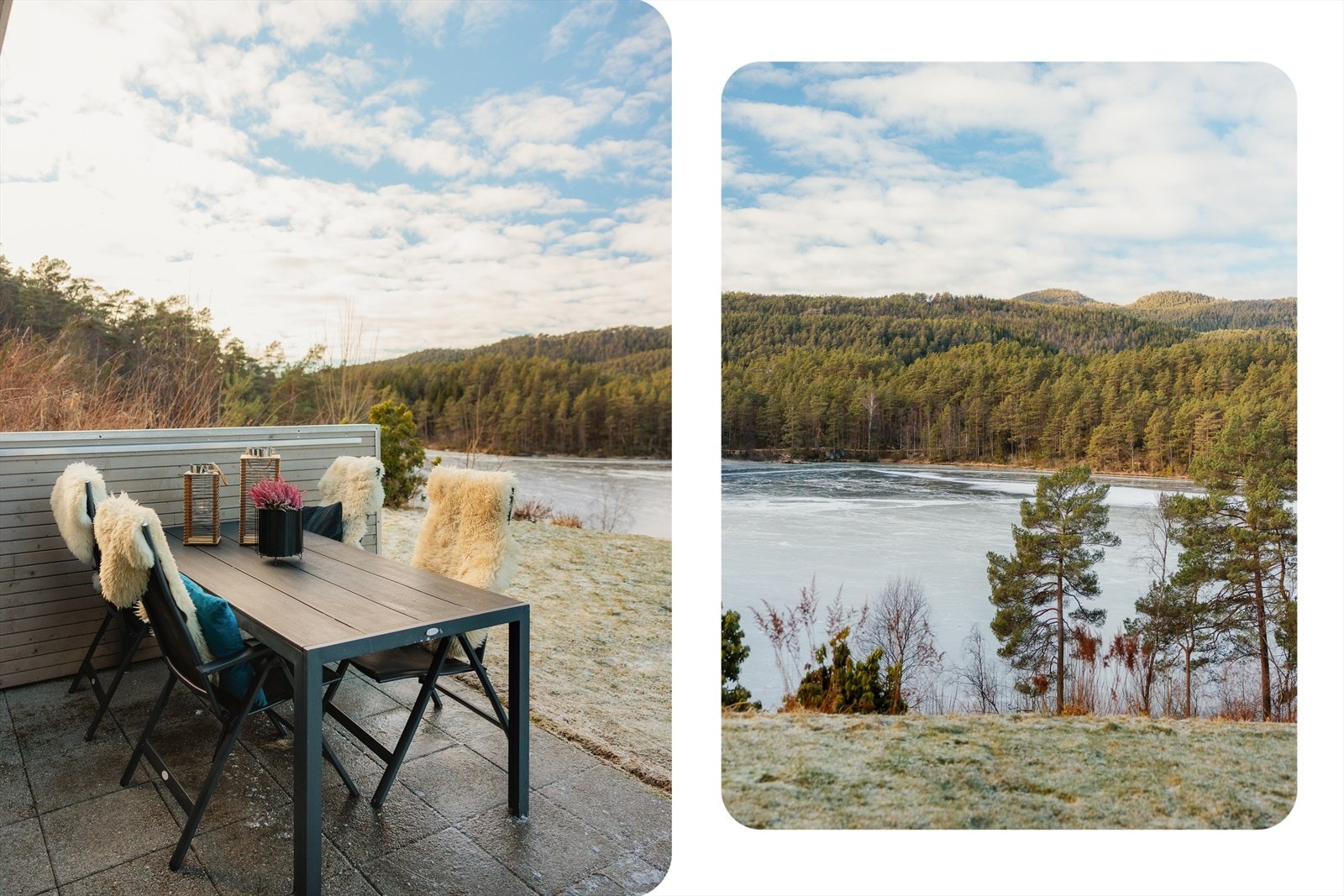 En behagelig uteplass med vakker utsikt Galleribilde