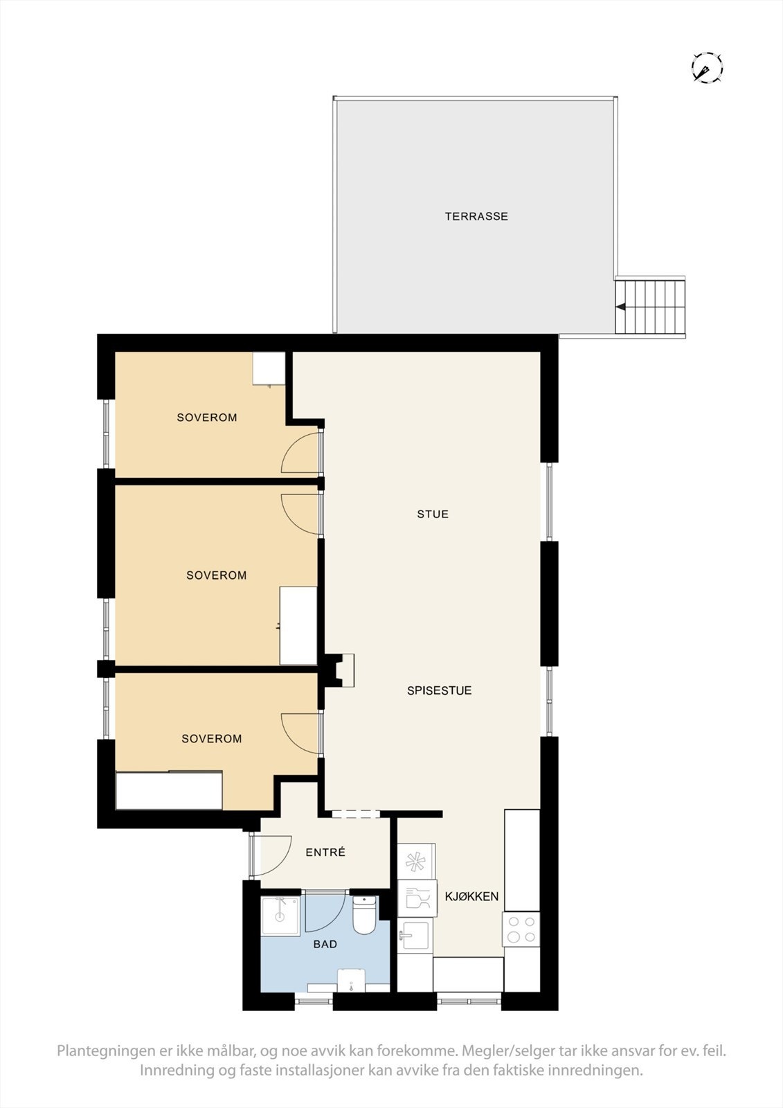Plantegning 1. Etg - Welhavens Vei 12B. Galleribilde