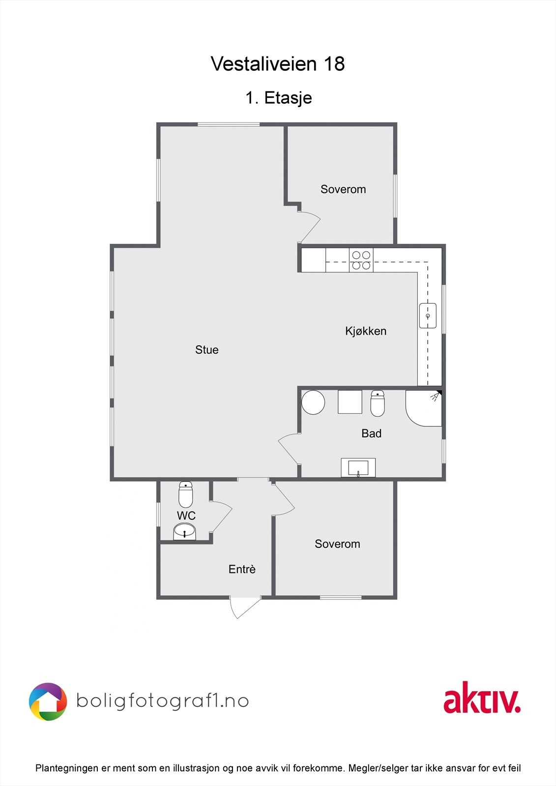 Plantegning 1.etasje Galleribilde