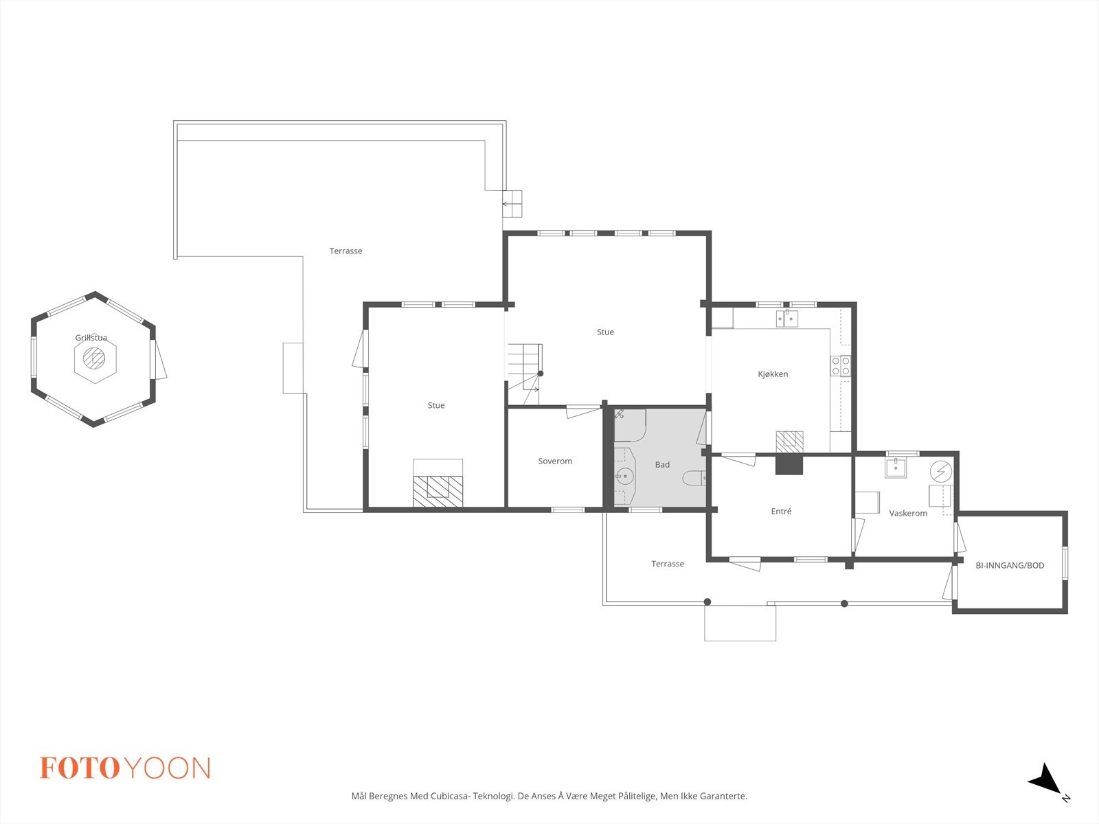 Planløsning hovedetasje Galleribilde
